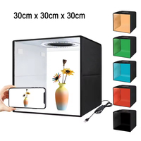Puluz 30cm/40cm Photo Studio Light Box,Photography Lightbox With 6/12 Colors Backdrop,Dimmable Softbox Kits For Studio Shooting