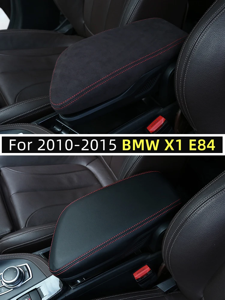 For BMW X1 E84 2011 2012 2013 2014 2015 Carbon fiber patterned central control armrest box protective cover Car accessories image 6