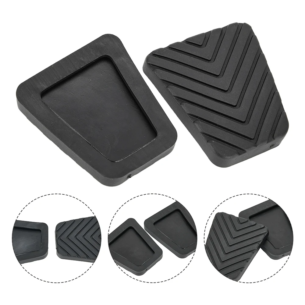 For Kia Clutch Pedal Cushion Pedal Pad Replacement Rubber 6.3*5.6*1.1cm Accessories Black Cover Mat Pair Parts New