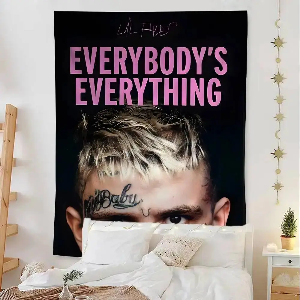 

Настенный гобелен с изображением рэпера Lil Peep Hell Boy, научно-фантастический декор для комнаты, настенное украшение для дома