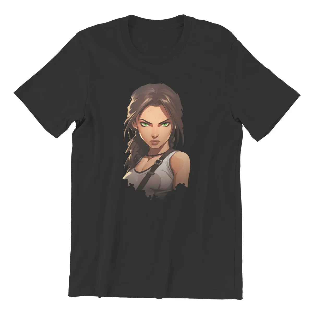 Men's Lara Croft Tomb Raider Retro video game 90s gaming plus size T Shirt for men Pure Cotton Clothes Vintage T-Shirts