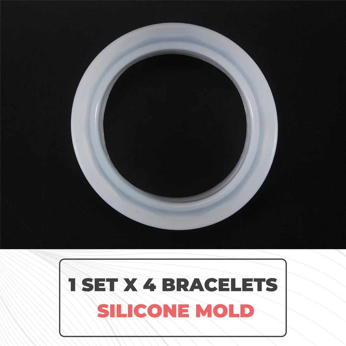 FZFZ 4 個シリコンモールドモールドラウンドカーブバングルブレスレットジュエリー作成 DIY