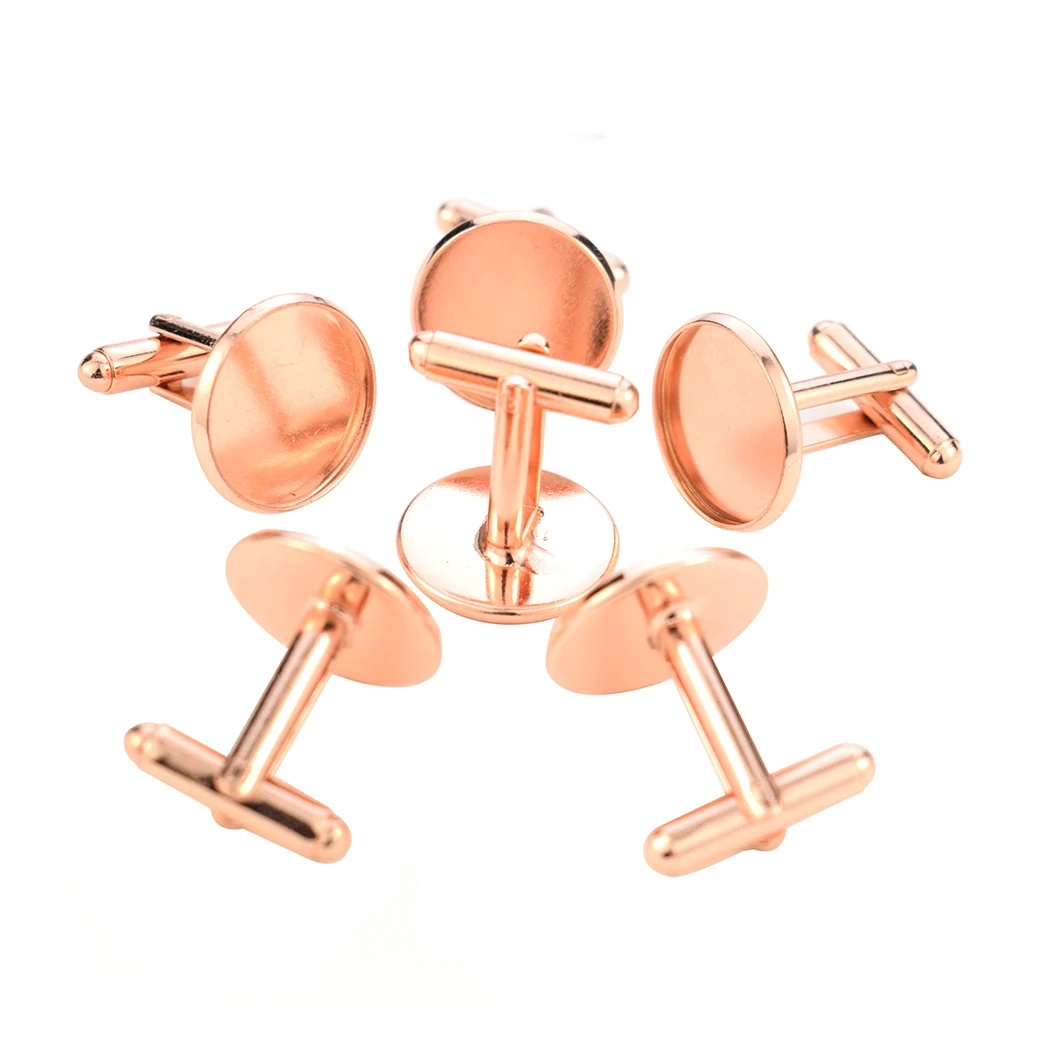 10 PCS Cufflink Base Wholesale: 16mm Stainless Steel Cufflink Base, Suitable for DIY Jewelry Making, Handmade Boyfriend Gifts