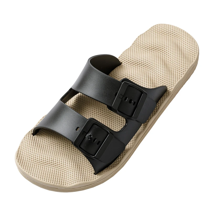 Big Size 48 49 Mens Home Indoor Slippers With Buckle Slides House Room Bedroom Guests Shoes Slide Slipper Soft Summer