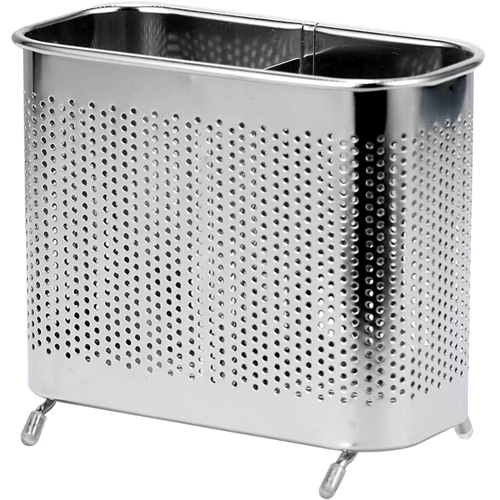 

Stainless Steel Holder Cutlery Holder Cutlery Rack Kitchen Counter Silverware Storage Draining ganizer Container