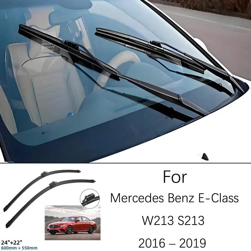 

For Mercedes Benz E-Class W213 S213 2016-2019 2017 24 22 Inch Front Wiper Blades Windshield Windscreen Window Accessories