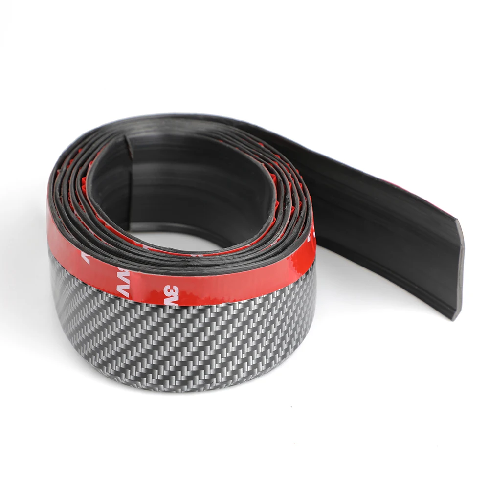 2.5M Car Bumper Lip Stickers Car Front Bumper Lip Rubber Car Bumper Protectors Exterior Mouldings Bumper Lip Strip 65mm Width