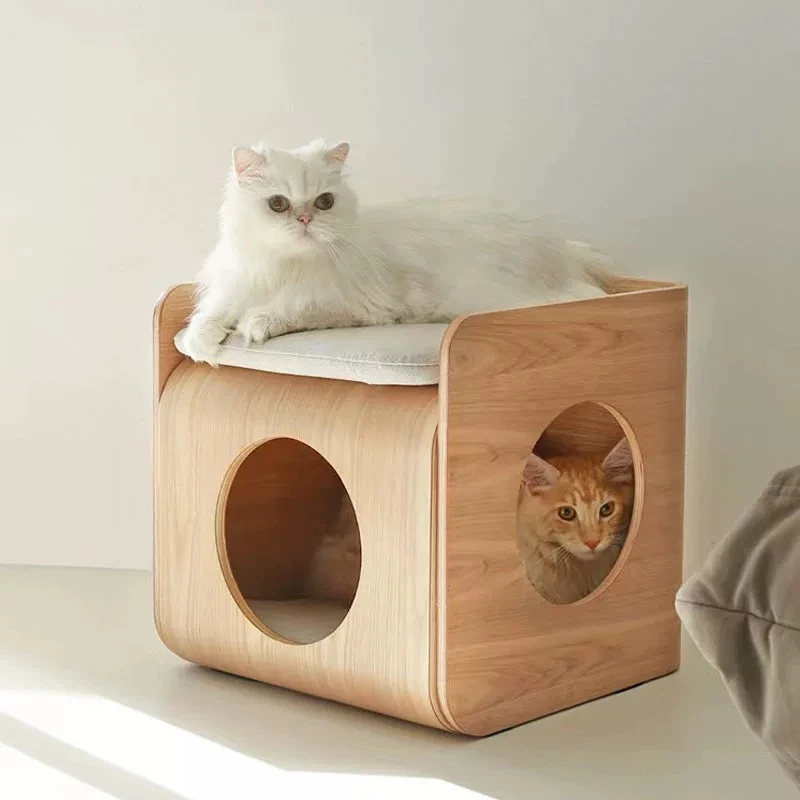 Mesa Auxiliar Esquinera Vintage Baja, Sofás Modernos, Mesa de Centro Nórdica Francesa, Mesa Auxiliar de Madera con Diseño de Gato, Muebles Minimalistas y Originales para Sala de Estar