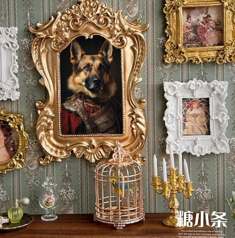 

Miniature Cat Photo Decorative Mini Dog Paintings Model 1:6 Decorative Painting New Miniature Dollhouse Accessories