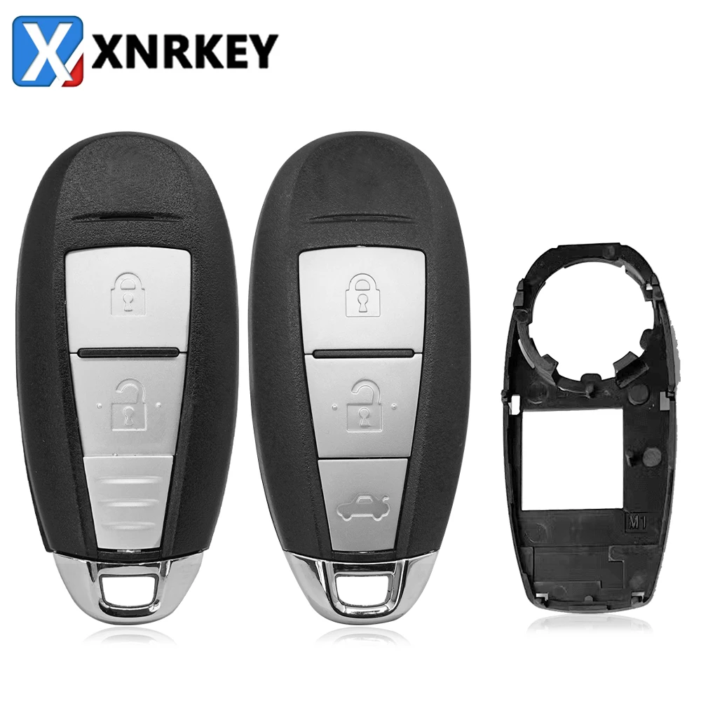 XNRKEY 2/3 przycisk obudowa pilota z kluczykiem samochodowym Fob dla Suzuki Swift SX4 Vitara 2010-2016 TS007/TS008 inteligentne etui na klucz