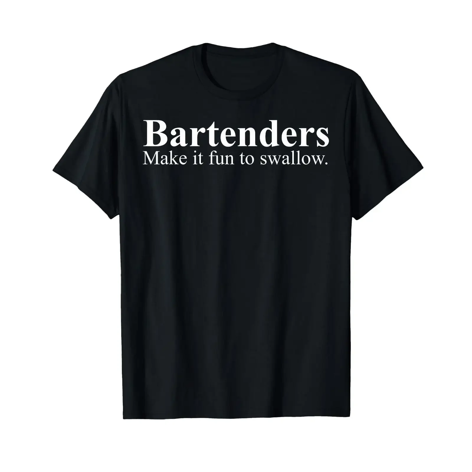 Bartender Make It Fun to Swallow T Shirt vintage Washed fashion Unisex Stylish Breathable graphic Top For Everyday Wear