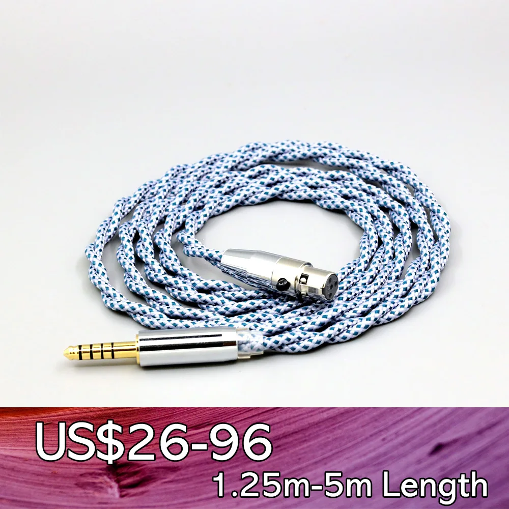 99% Pure Silver Mix Graphene Earphone Cable For AKG K371BT Beyerdynamic DT177x GO Pioneer HDJ-X10 Sennheiser HD490 Pro LN008678