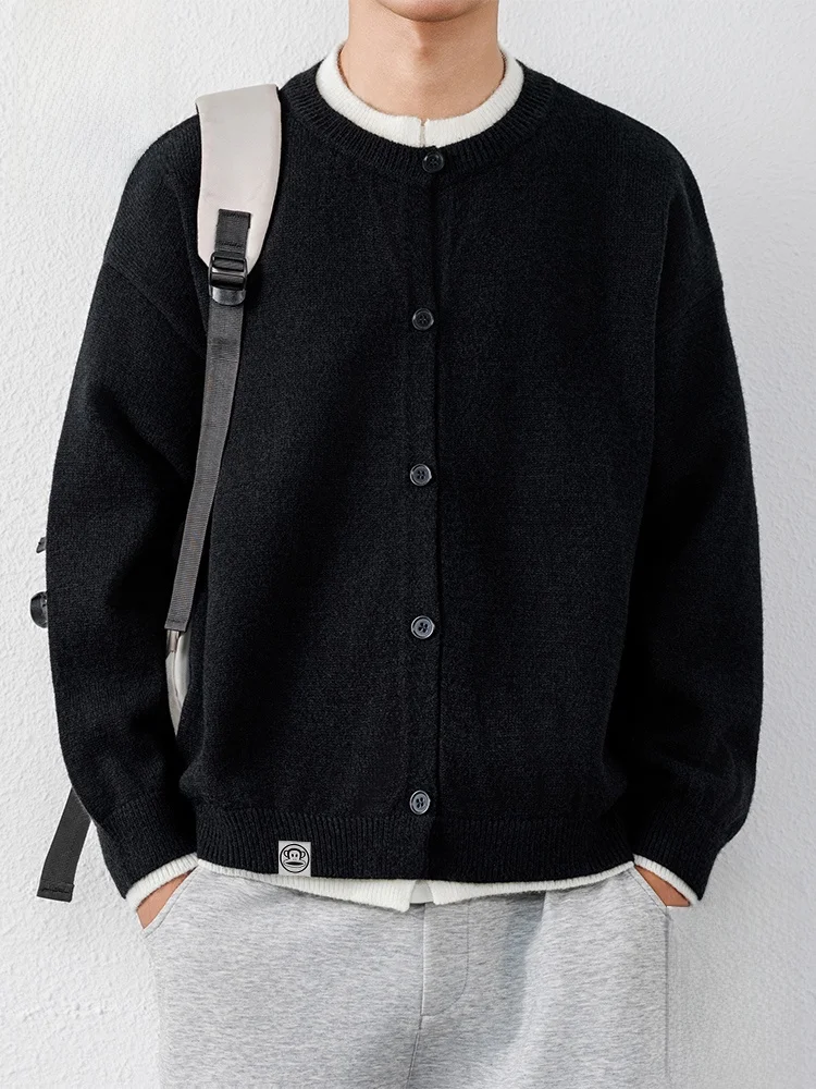 

Мужской вязаный свитер-пальто Paul Frank в стиле кэжуал для осени, теплый, повседневный, модный, из смесового полиэстера, с длинными рукавами, на пуговицах