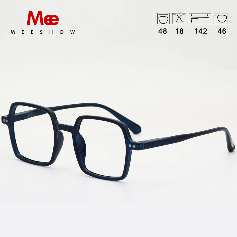 Meeshow New Reading Glasses Square Men's Retro Office Frame Lady Europe Stylish blue blocking eyeglasses gafas Lesebrille 2432