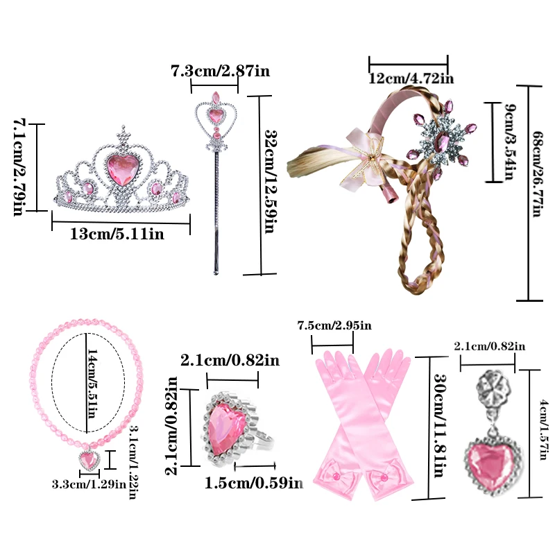 PESENAR Abiti da principessa per ragazze Costume da principessa illuminato per Halloween per vestiti da principessa per bambini di Natale