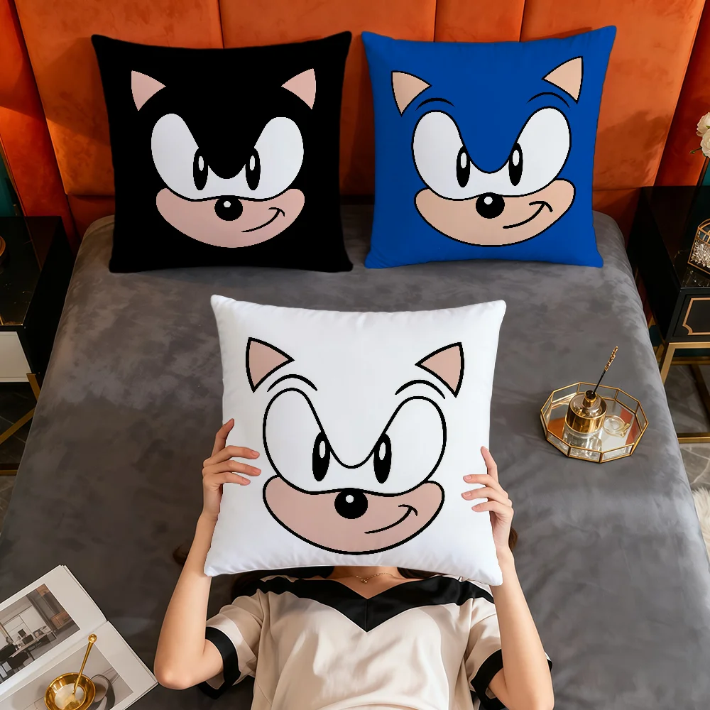 soft pillowcase cartoon Sofa face Living Room Home Decor Protective Covers H-h-HedgehogS party hogar s-S-SonicS pillow cover amy