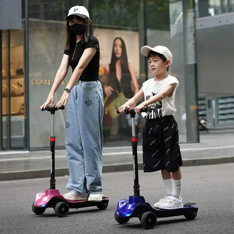 for Children Electric Scooter Baby Bluetooth Flash Wheel Super Long Battery Life Trendy Kids Ride On Toy