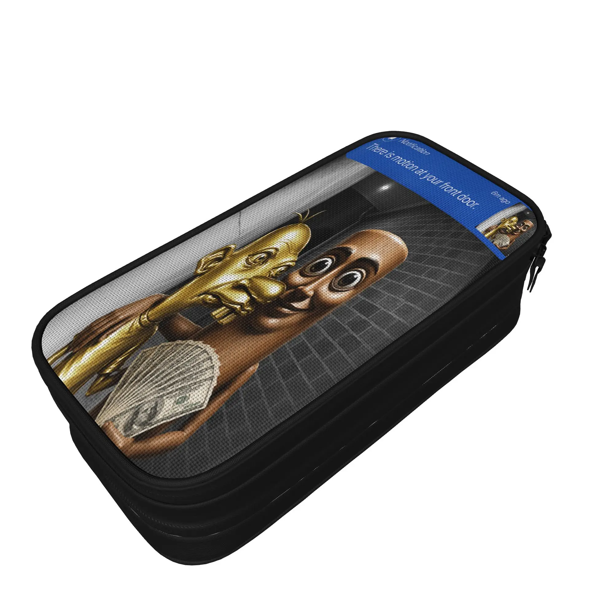 There is Motion at Your Front Tung Tung Tung Sahur Money Pencil Case School Pencil Cases Kids Cool Large Capacity Pencil Bag
