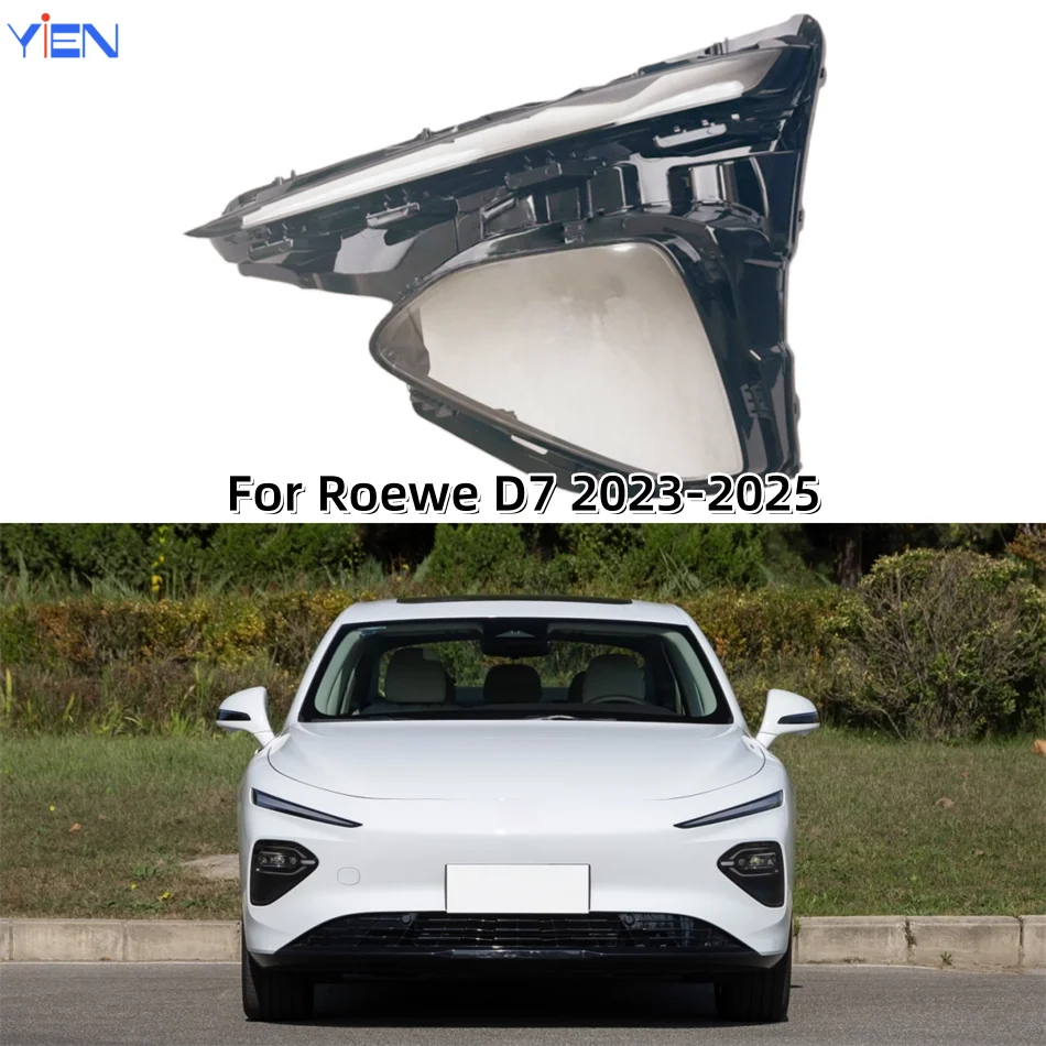 For Roewe D7 2023 2024 2025 Accessories Car Lights Lens Shell Headlights Glass Car Front Headlight Lens Cover Lights Shell