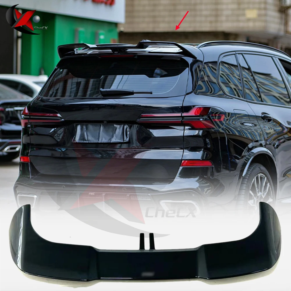 

For BMW X5 G05 SUV 2019-2024 Real Carbon Fiber Material VTEN Style Roof Spoiler Rear Roof Aerodynamic Kit Diffuser Tail Wing