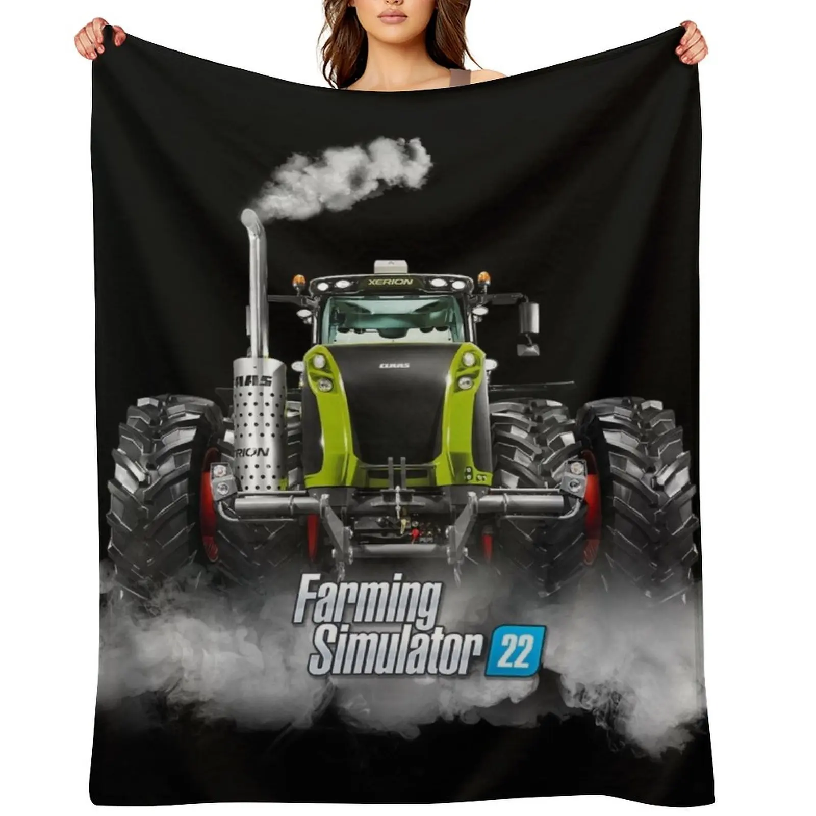 

Farming Simulator Mask 22 Class Xerion Throw Blanket Summer Beddings funny gift Thins Sofas Blankets