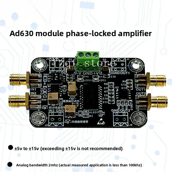 AD630 Module, Lock-in Amplifier, Phase Sensitive Detection, Low Signal Conditioning, Balanced Modulator