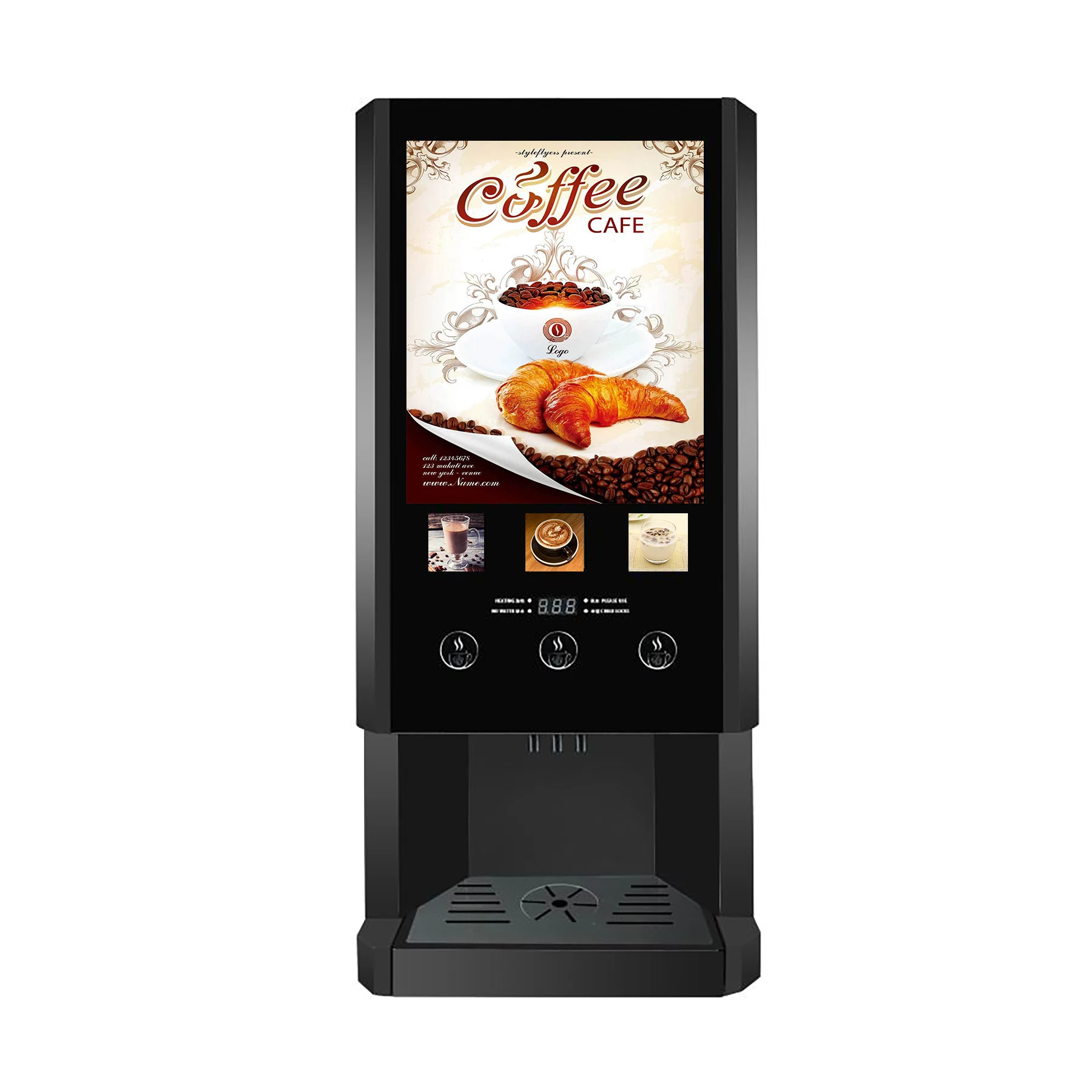 E-30S SUPIN Economical Milk Tea Vending Machine Desktop 3 Flavors Fully Automatic Instant Coffee Machine