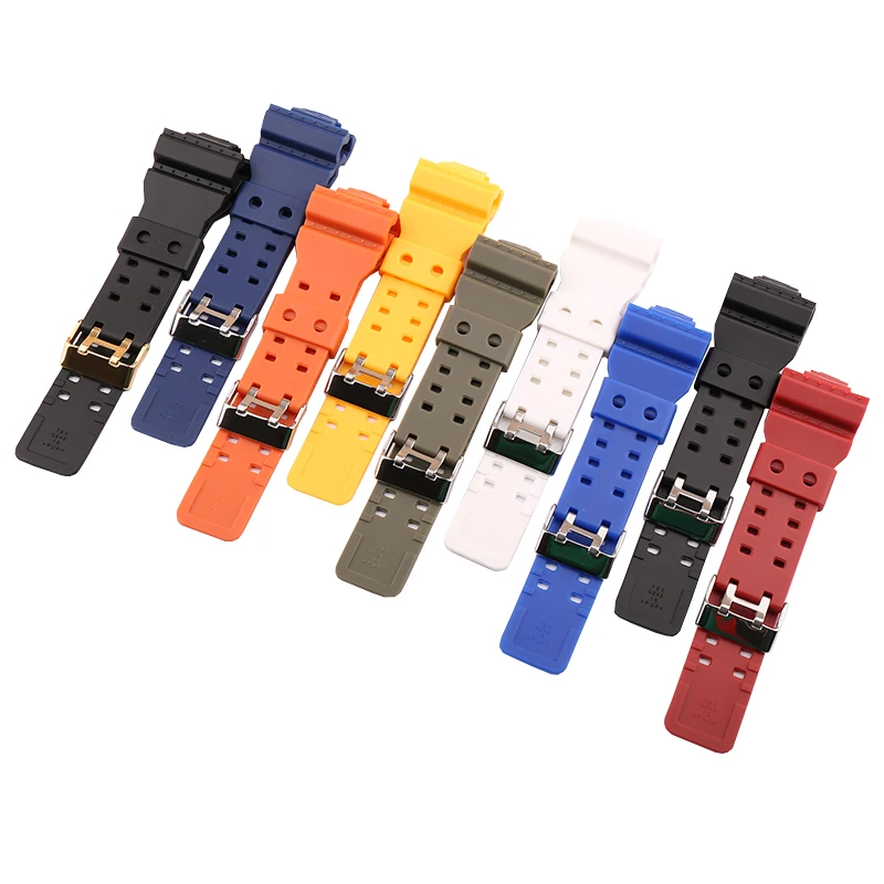 Men's Resin watch strap accessories compatible with Casio GD GA110 120 140 700 GLS GAX100 rubber watch band wristband bracelet