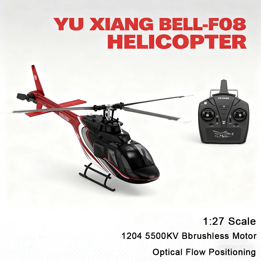 2025 6CH YU XIANG 2.4G Bell-F08 Helicopter Brushless Motor 6-Axis Gyro 120M Remote control Distance Helicopter Toys for Beginner