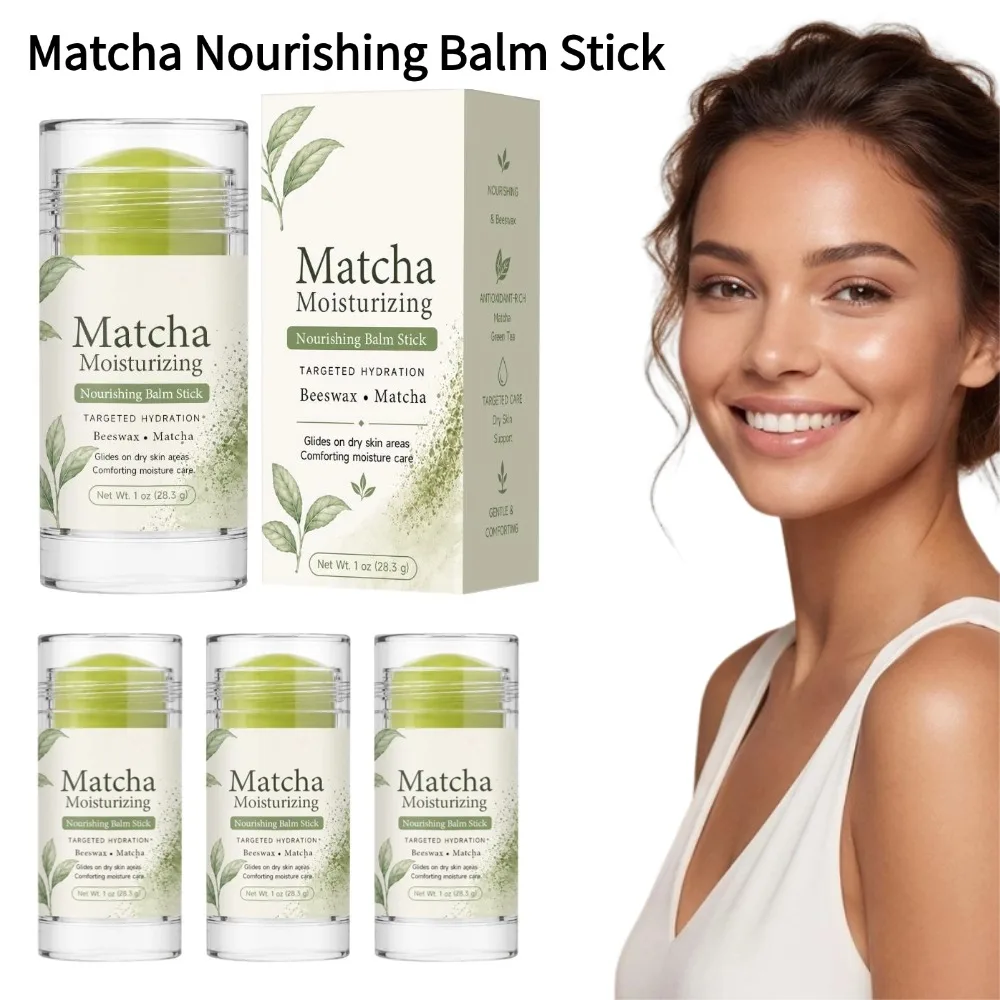 Matcha Moisturizing Balm Stick for Face Hydration Soothing Skin Care Sticks Nourishing Cream for Dry Skin Beauty Cream 1/3/5PCS