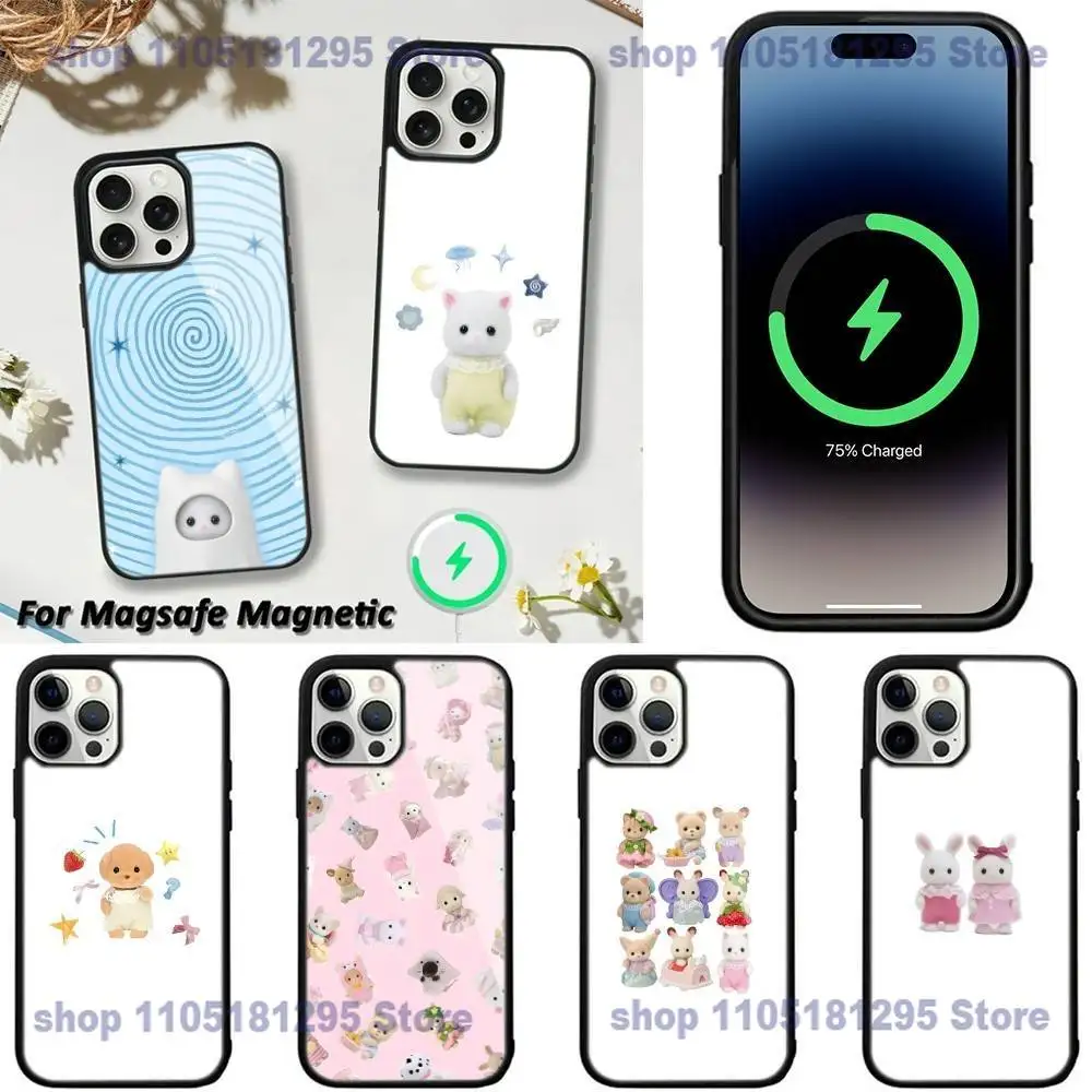 

Cute S-sylvanian F-families Phone Case For iPhone 17,16,15,14,13,12,11,Plus,Pro,Max,Mini Magsafe Magnetic Wireless Charging