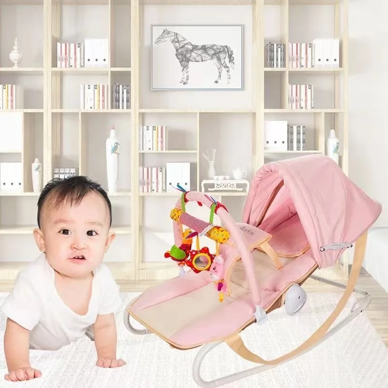 Baby Rocking Chair Multi-function Artifact Baby Comfort Recliner Shake Bed Sleeping Children Cradle Bed Bassinet