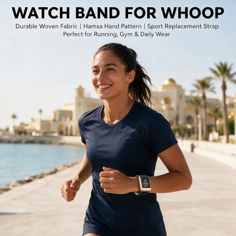 For WHOOP 5.0 MG Nylon Woven Elastic Band Metal Frame Sport Fitness Replacement Wrist Strap Bracelet Accessory Men Women