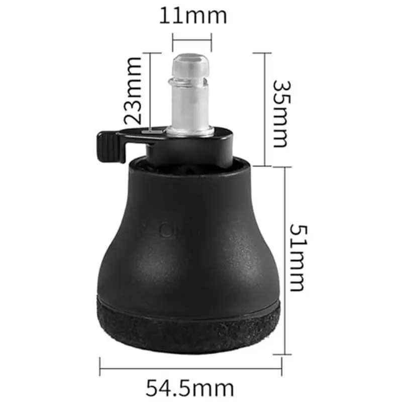 AF90-Replacement Office Chair Chair Swivel Casters, Fixed Foot Pads, Easily Switch Between Wheel Slide And Wheel Brake, 5 PCS