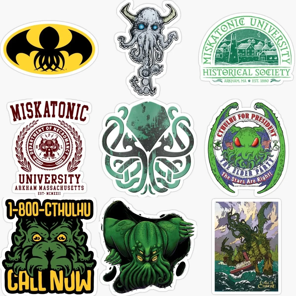 

Cthulhu Great Old Ones Octopus Creative PVC Accessories Sticker for Decorate Fridge Wall Car Window Off-road Helmet Bumper Decal