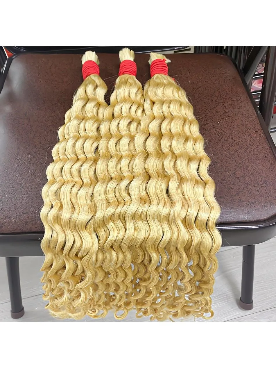 Ginger Virgin Human Hair Bulk For Braiding Extenciones De Cabello Natural Humano Weaving Unprocessed No Water Wave Culry Bulk