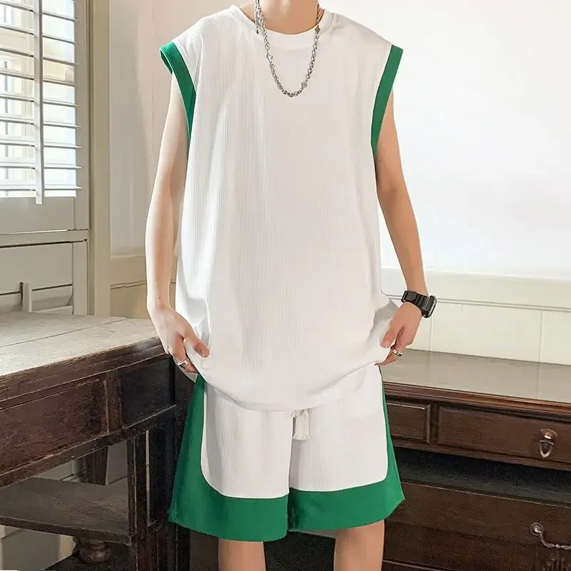 Uniforme de basquete masculino shorts conjunto ternos esportivos roupas 2025 tendência estética essencial roupas baratas masculino t camisa conjuntos curtos