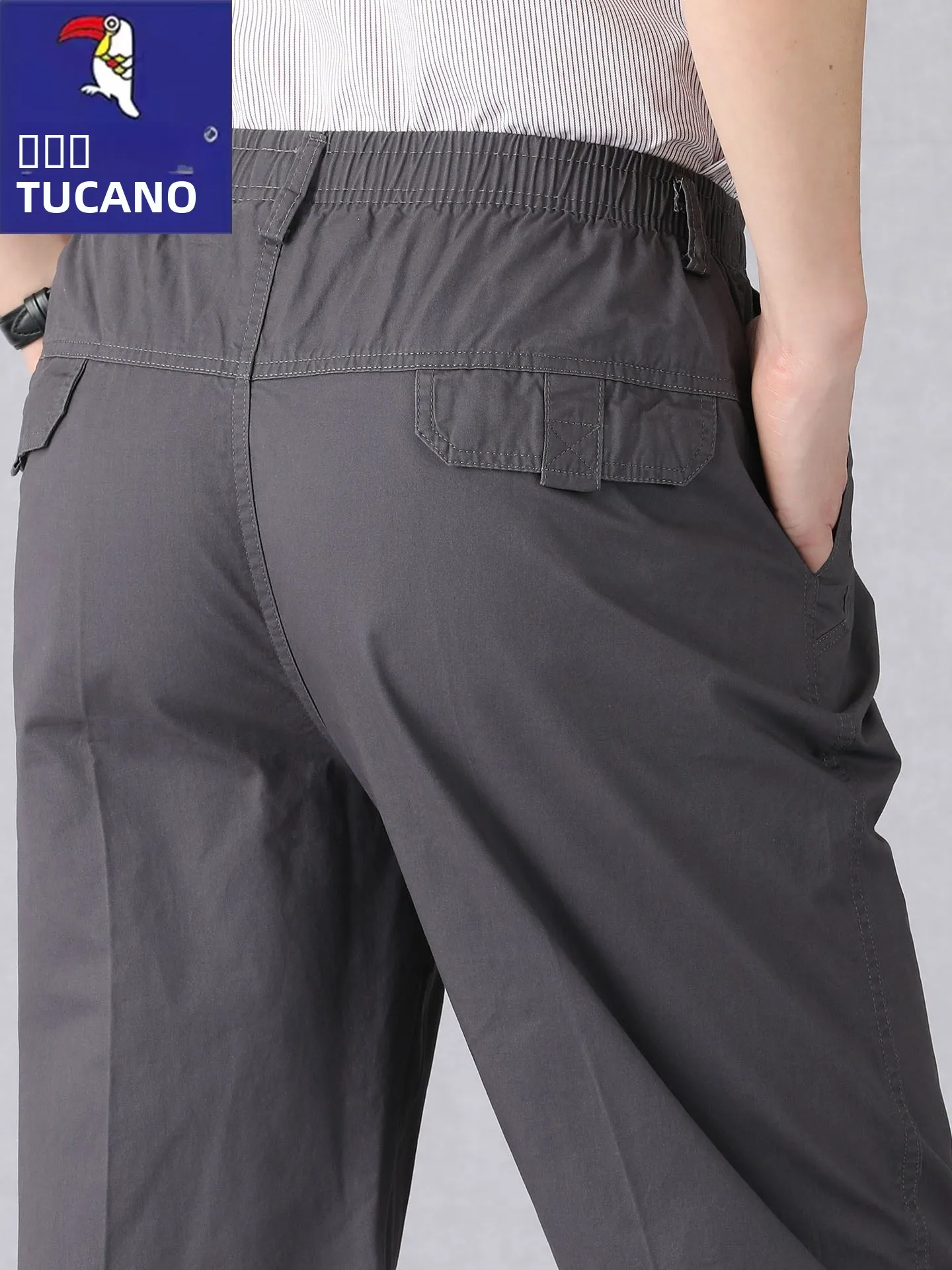 

Мужские повседневные брюки из чистого хлопка, летние, тонкие, свободные, прямого кроя, больших размеров, с эластичным поясом, длинные, удобные, в стиле Dad Sle