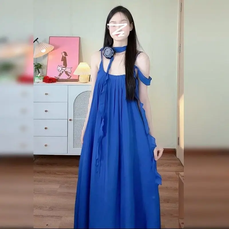 فساتين بلا أكمام للمرأة الذكرى الخريف شبكة مخرمة جوفاء شير الوهم إغراء مميزة فنية فريدة من نوعها الحديثة