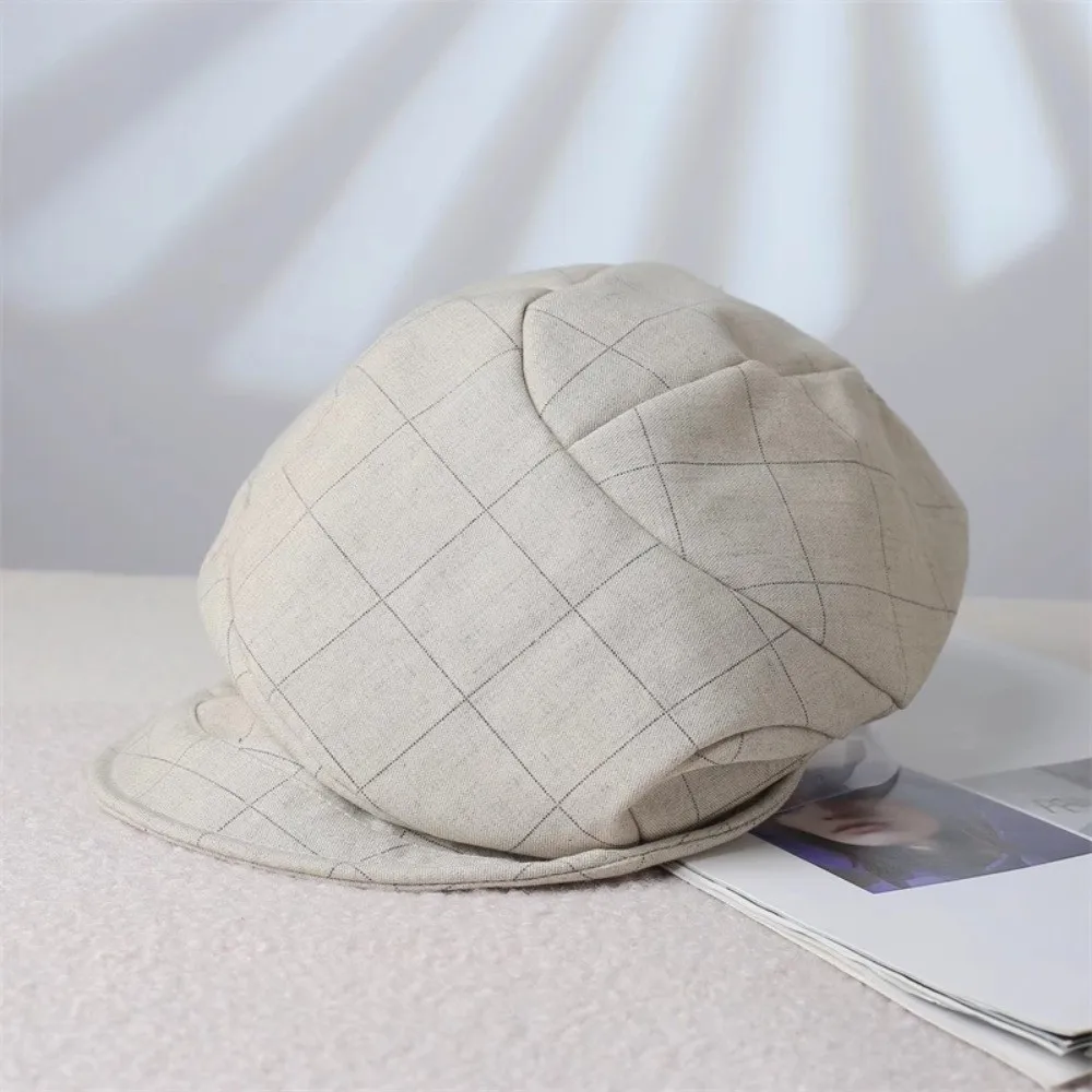 أزياء خمر منقوشة القبعات سحابة موزع الصحف مثمنة قبعة الفنان قناع بلغت ذروتها قبعة المرأة