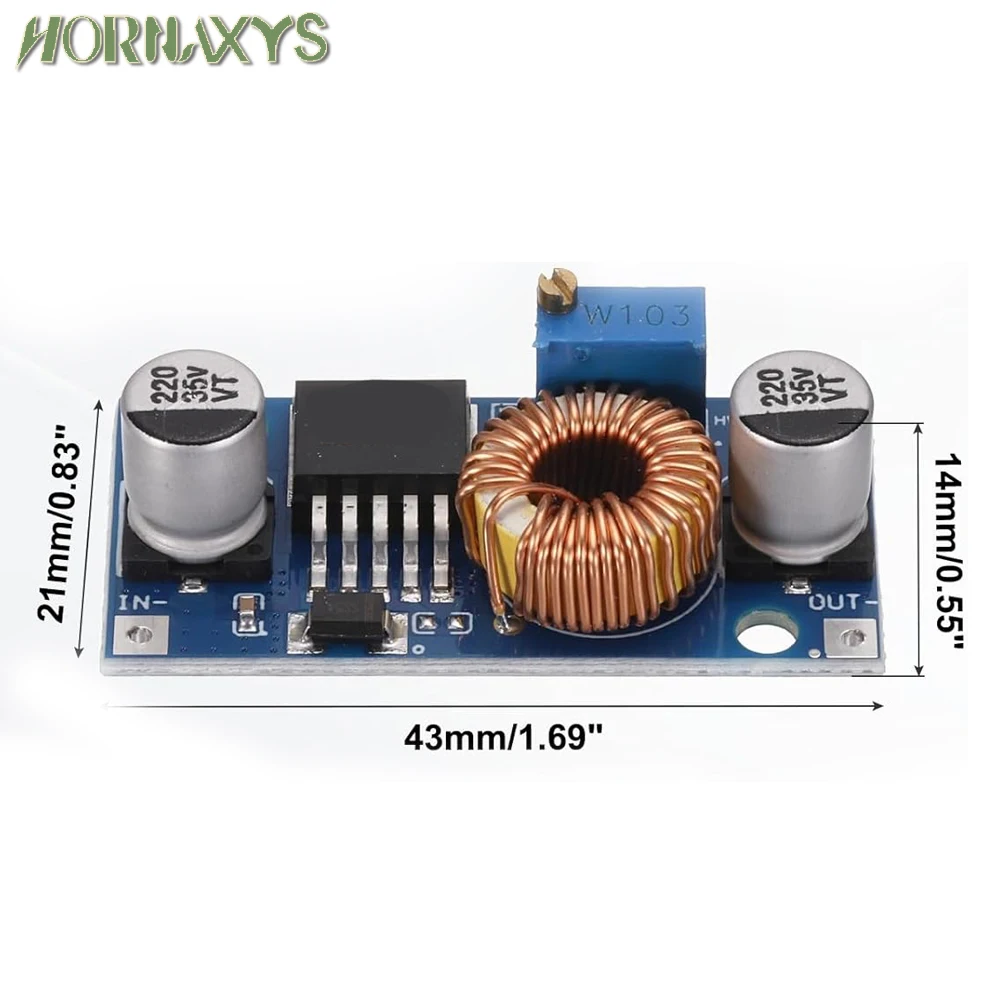 Bild 6: 1-10 Stück XL4005 DSN5000 Beyond LM2596 DC-DC Einstellbares Step-Down-Netzteilmodul 5A 75W mit hohem Strom und hoher Leistung