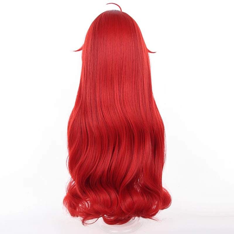 L-email wig Synthetic Hair Game Honkai Star Rail Argenti Cosplay Wig 70cm Long Red Loose Wavy Wigs Heat Resistant Wig