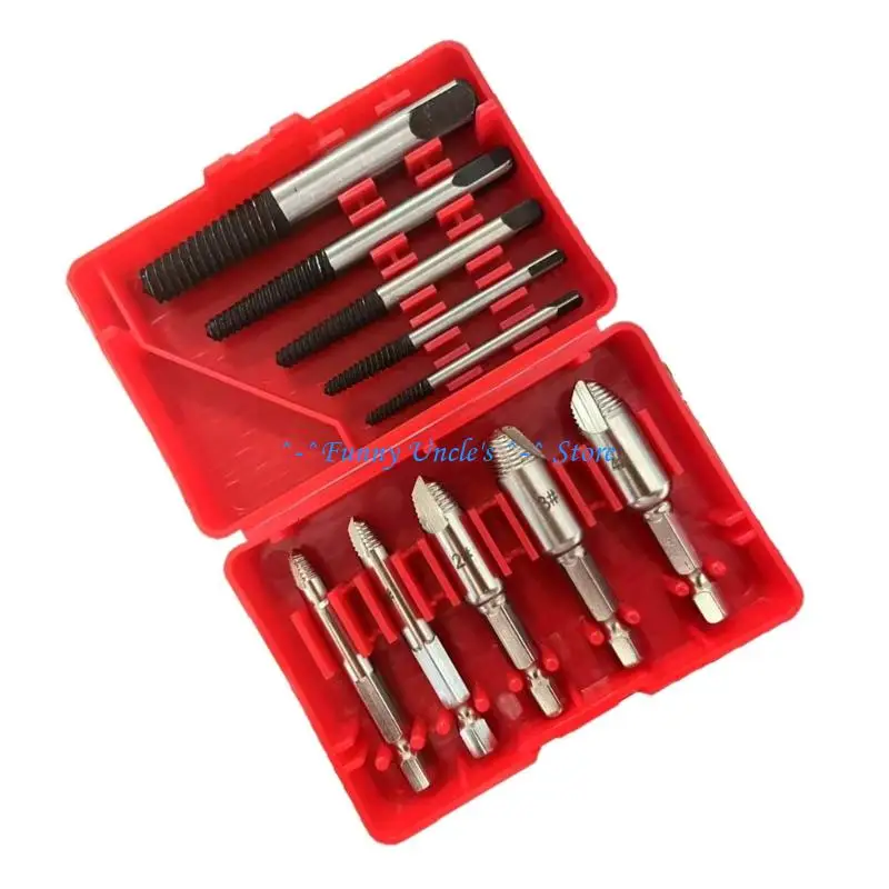 E7CD 10Pcs Broken Wire Extractor Fine Tooth Broken Head Screw Removal Faucet Removal