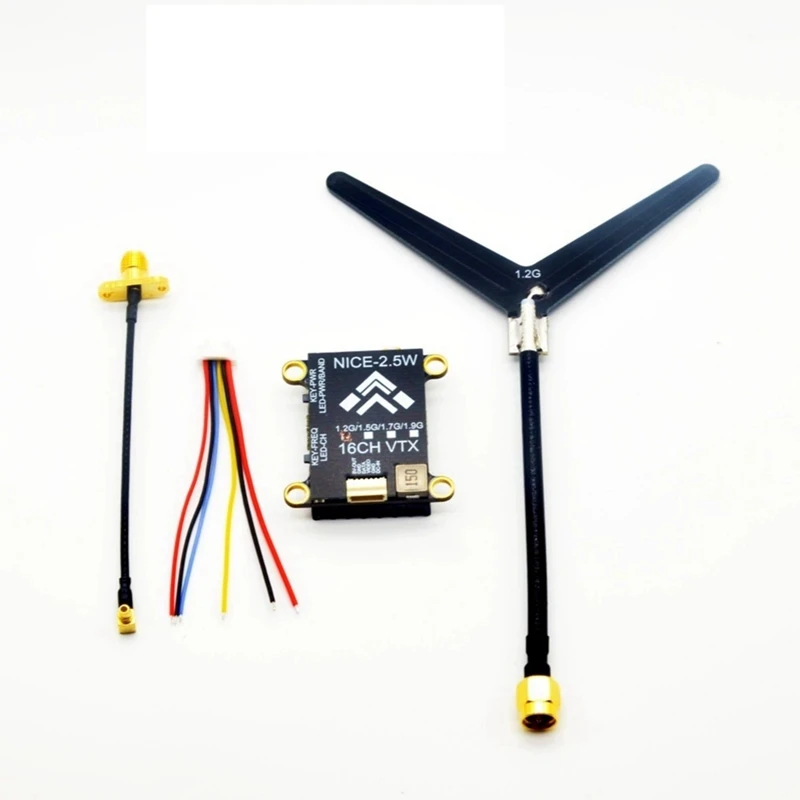 1.2G/1.3G VTX 1W/1.6W/2W 16CH FPV Video Transmitter For FPV Long Range Racing Drone