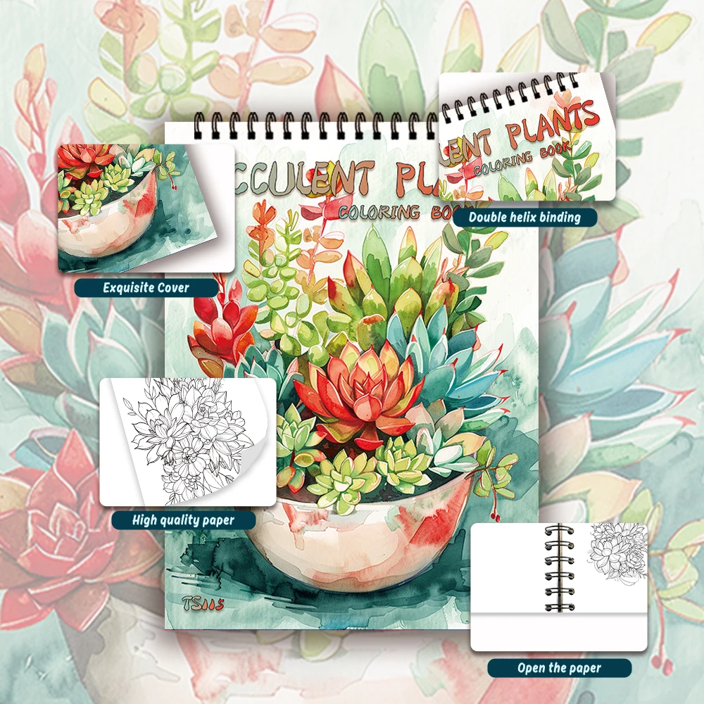 Malbuch für Erwachsene – 30 Blatt, Spiralbindung, speziell für Frauen, 11,2 x 8,3 Zoll, Zeichenbuch, Geburtstagsgeschenk, Geschenk für Feiertagspartys. – Detail 14
