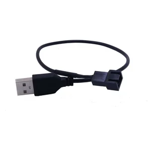 Bilgisayar Fanı güç adaptörü kablosu, USB'den 4pin'e veya 3pin'e konektör güç kaynağı, 5V ila 12V güç kaynağı, 30cm Kablodaki 6 büyük satış, fan-4-pin-no. 6