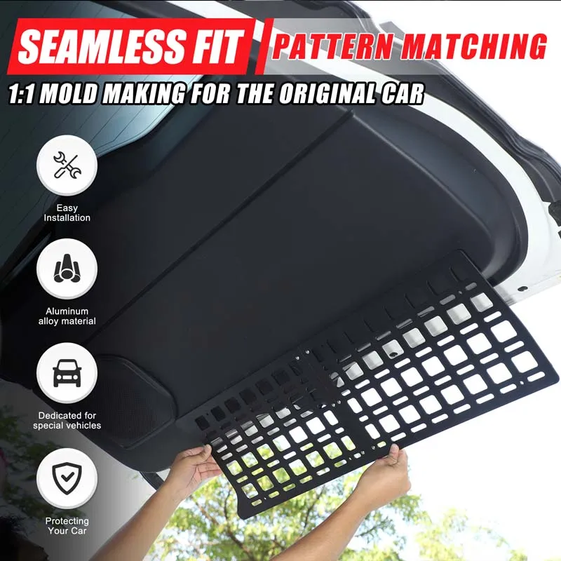 Aluminum Alloy Black For Toyota Prado LC250 Lexus GX 2024 Car tailgate extension storage panel Practical car Interior accessorie