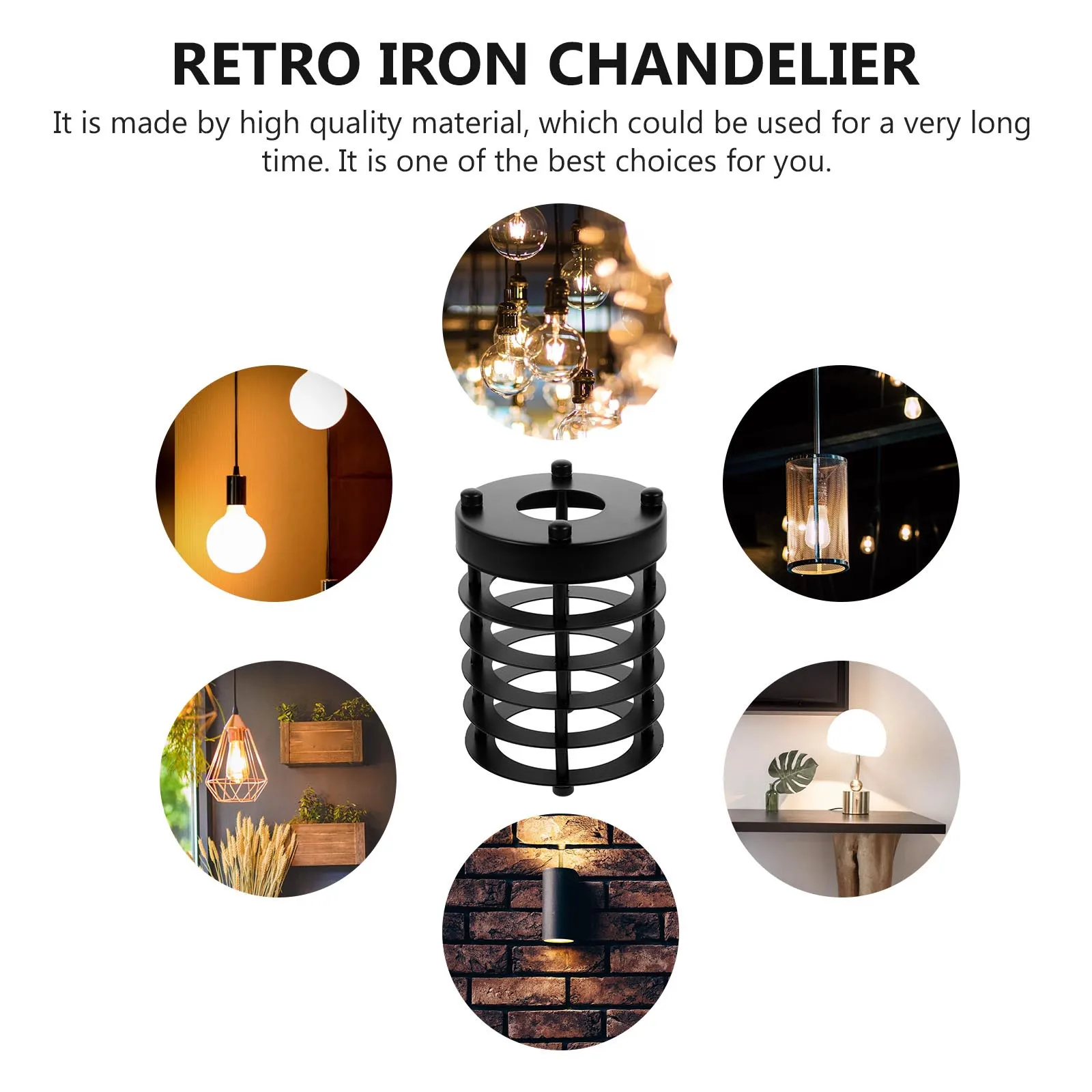 

1Pcs Iron Vintage Lampshade Industrial Style Hollow-Out Light Cover for Ceiling Wall Floor Lamp Creative Home Decor