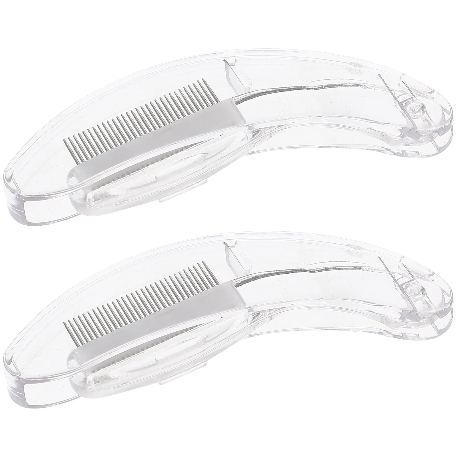 2Pcs Portable Eyebrow and Eyelash Comb Metal Lash Comb Eyebrow Makeup Tool Lash Separating Brush Makeup Tool Eyelash Separator