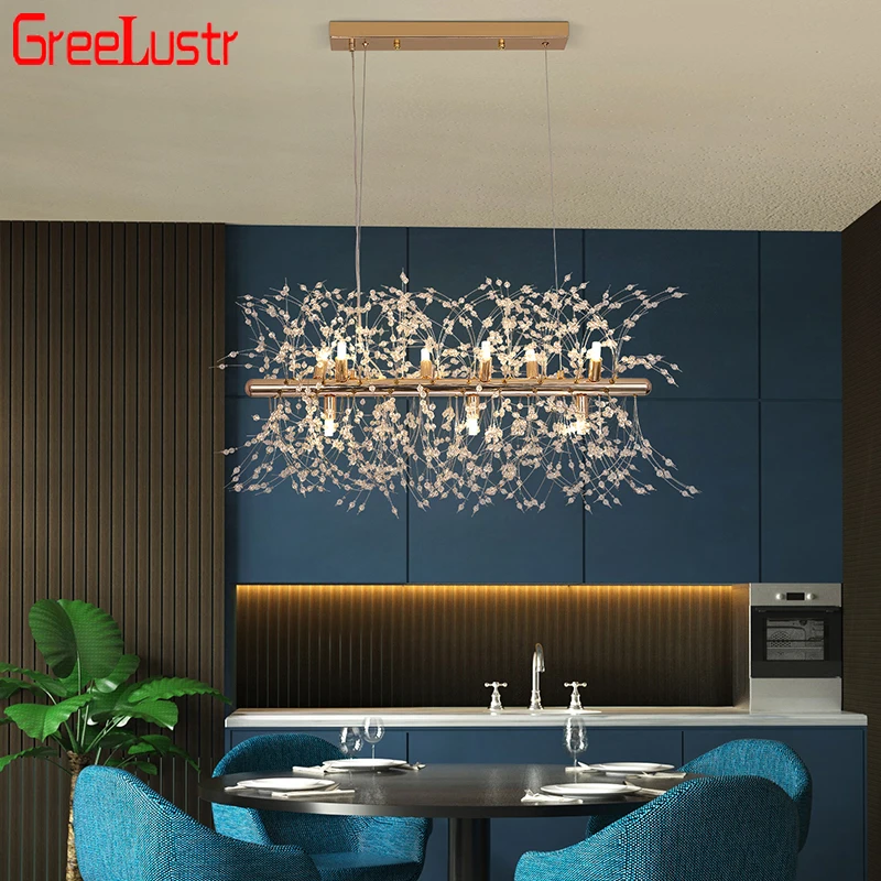 

Modern Crystal Snowflake Chandelier for Living Room Nordic Luxury Home Decoration Restaurant Pendant Lights G9 LED Lustres Lamps